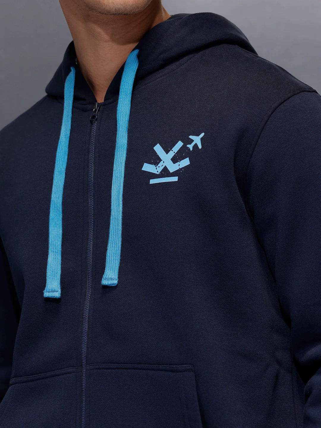 Men's Comfort Fit Hooded Sweatshirt | Navy Blue - Image 5