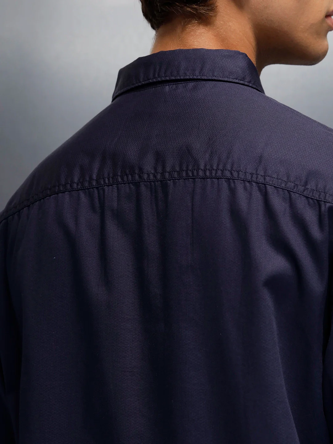 Men's oversize dual pocket shirt | Navy Blue - Image 5