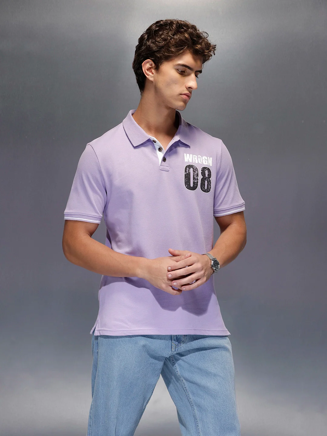 Men's Regular Fit polo tshirt | Purple - Image 4