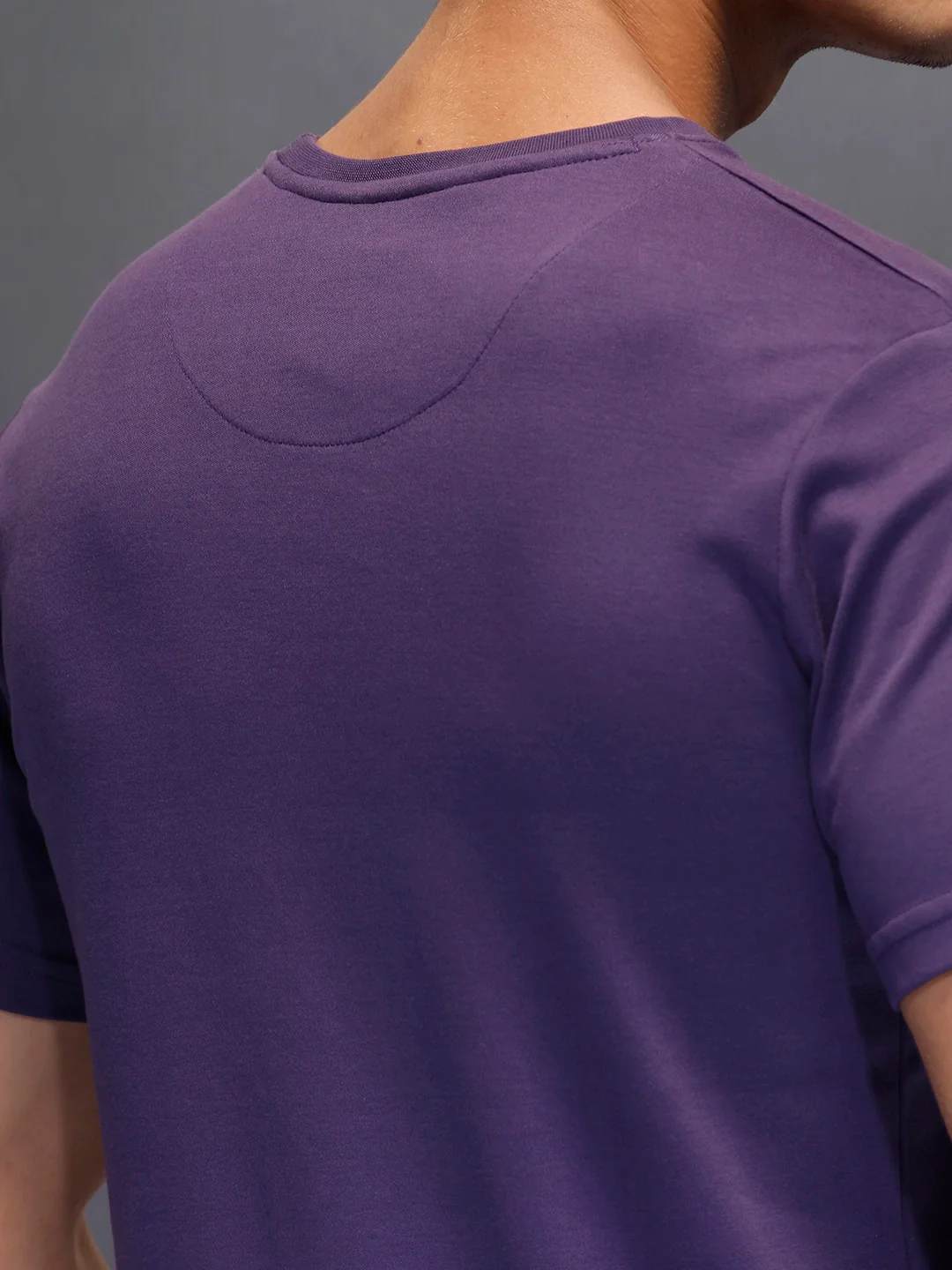 Men's Slim Fit Casual Graphic Tee | Purple - Image 5