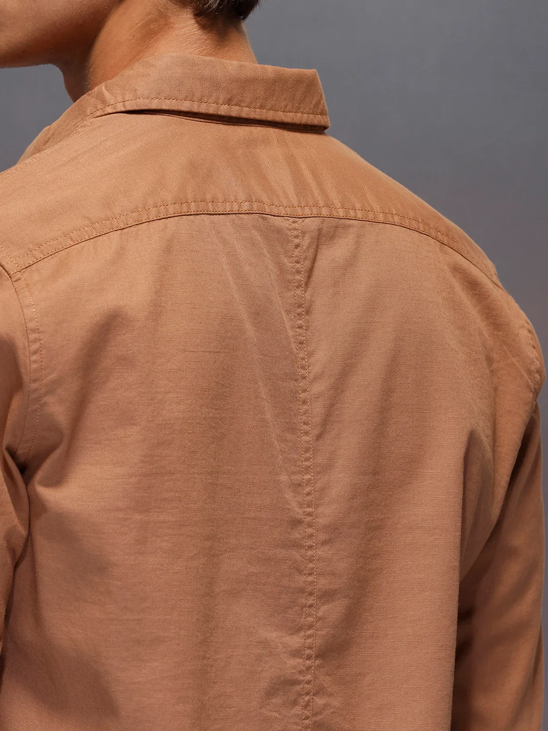 Men's Slim Fit Casual Shirt | Rust - Image 5