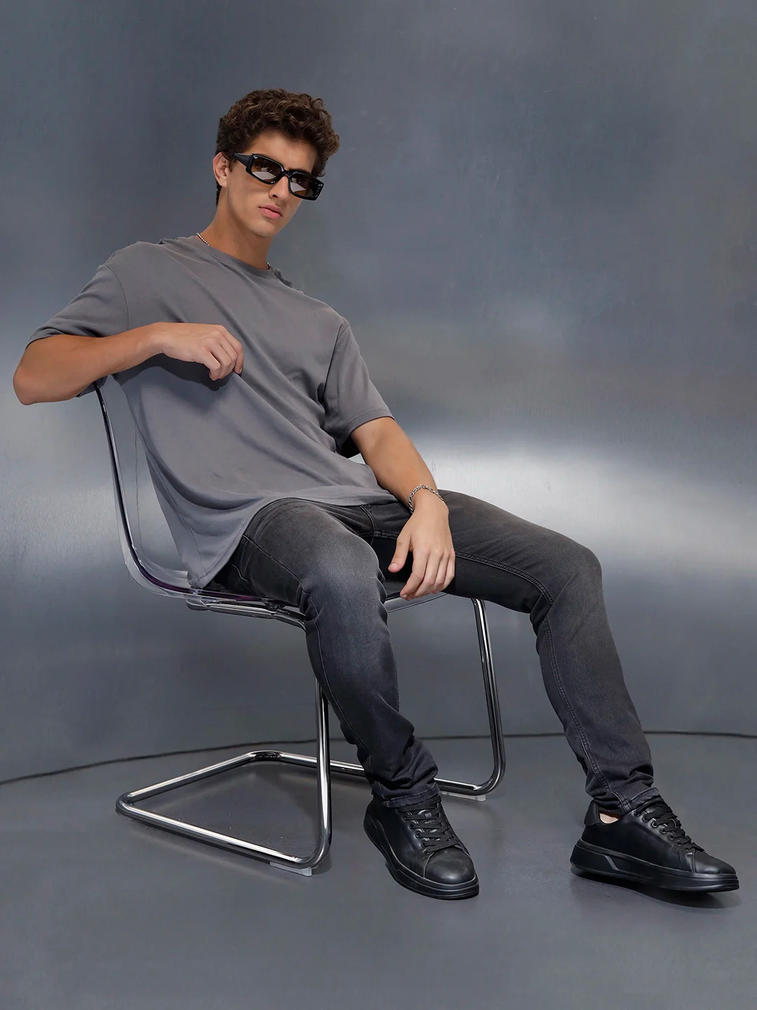 Men's Slim Fit Denim jeans | Black - Image 2