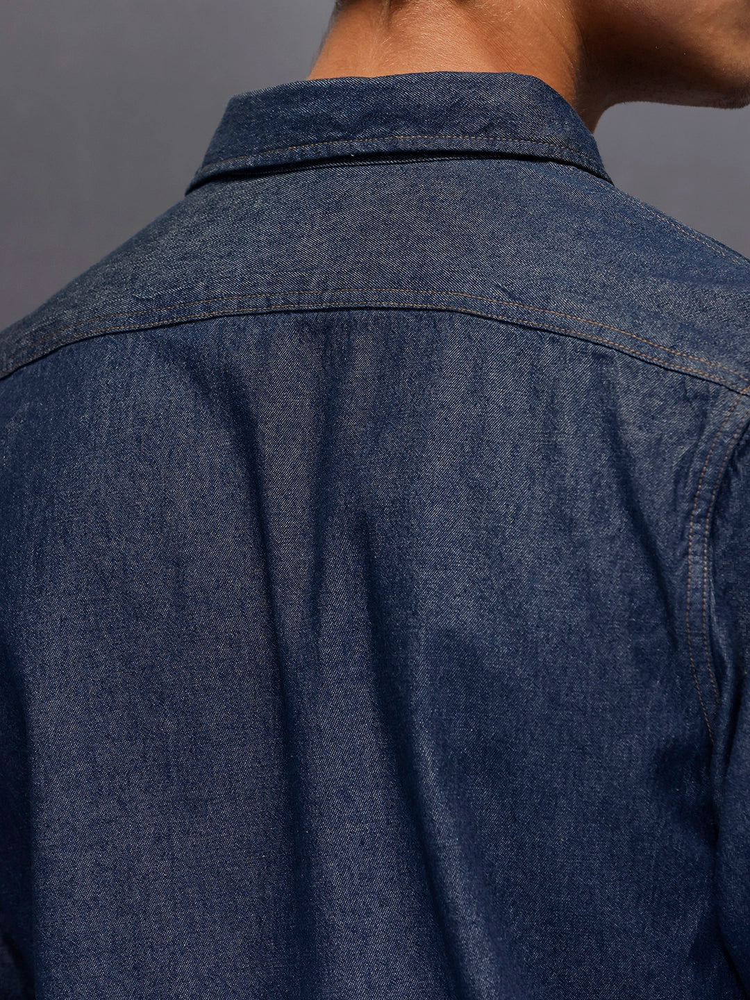 Men's Slim Fit Denim Shirt | Blue - Image 4