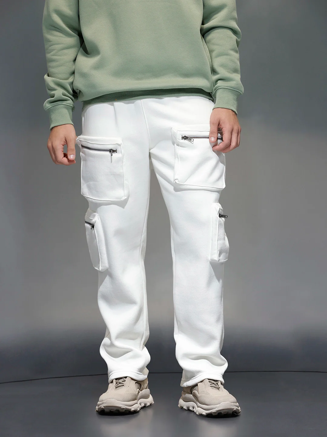 Men's Straight Fit 3D Pocket Cargo  |  Off White