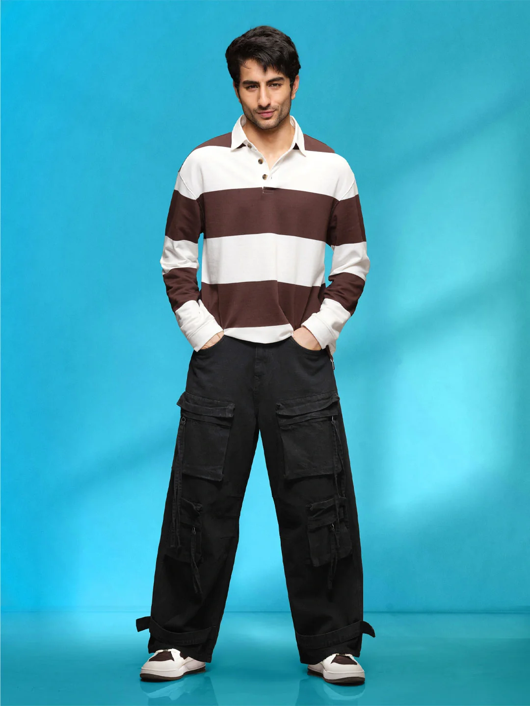 Men's Twelve Pocket Baggy Cargo | Black - Image 2