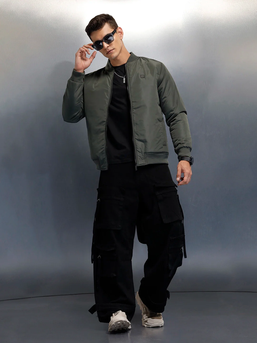 Men's Twelve Pocket Baggy Cargo | Black - Image 3