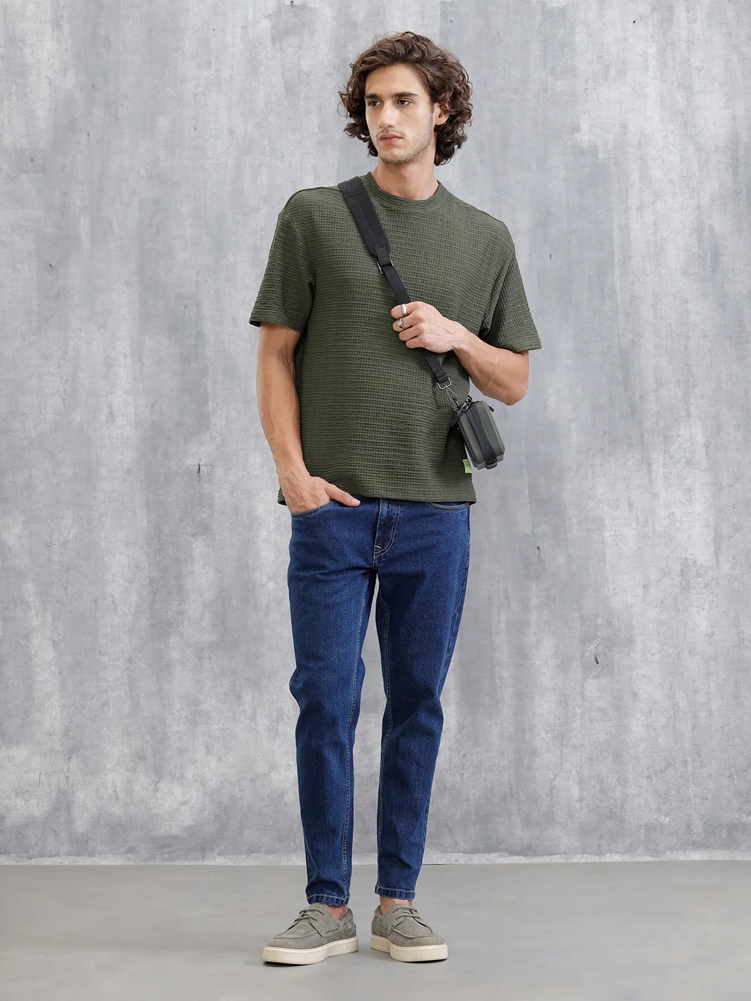 Mid Washed Skinny Crop Jeans | Med Stone - Image 2