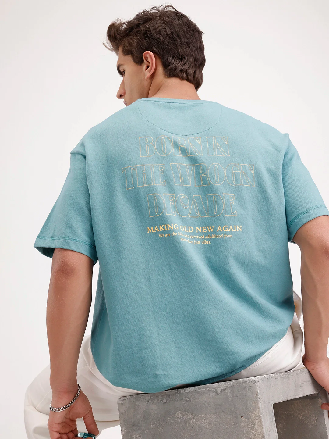 Oversized Back Printed T-Shirt | Green