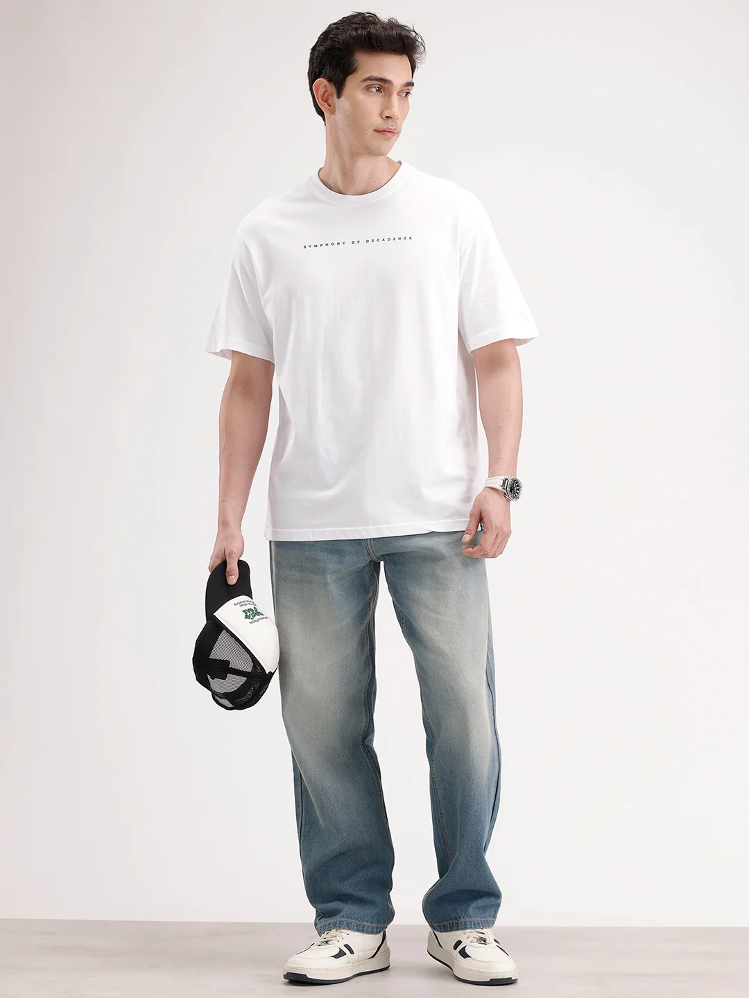 Oversized Back Printed T-shirt | White - Image 2