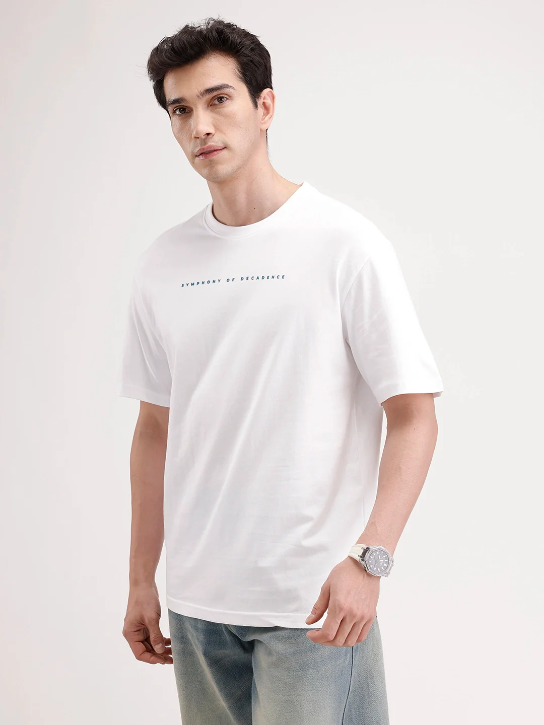 Oversized Back Printed T-shirt | White - Image 4