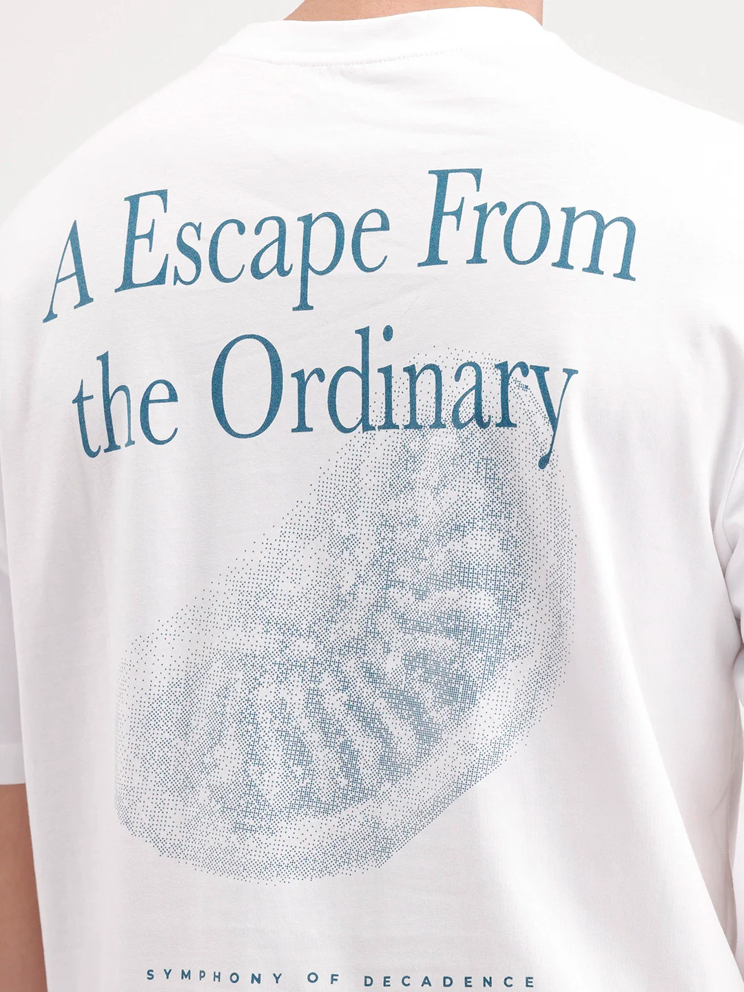 Oversized Back Printed T-shirt | White - Image 5