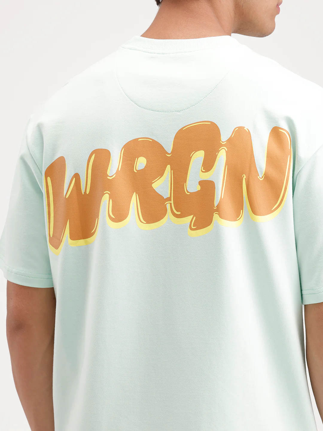 Oversized Back Printed T-Shirt | Light Blue - Image 5