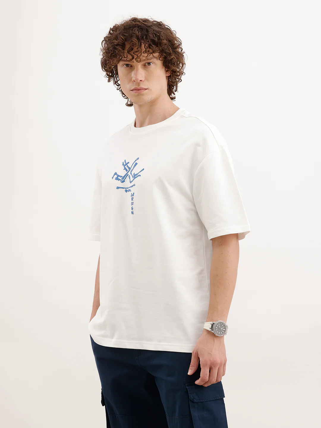 Oversized Back Printed T-Shirt | Off White - Image 4