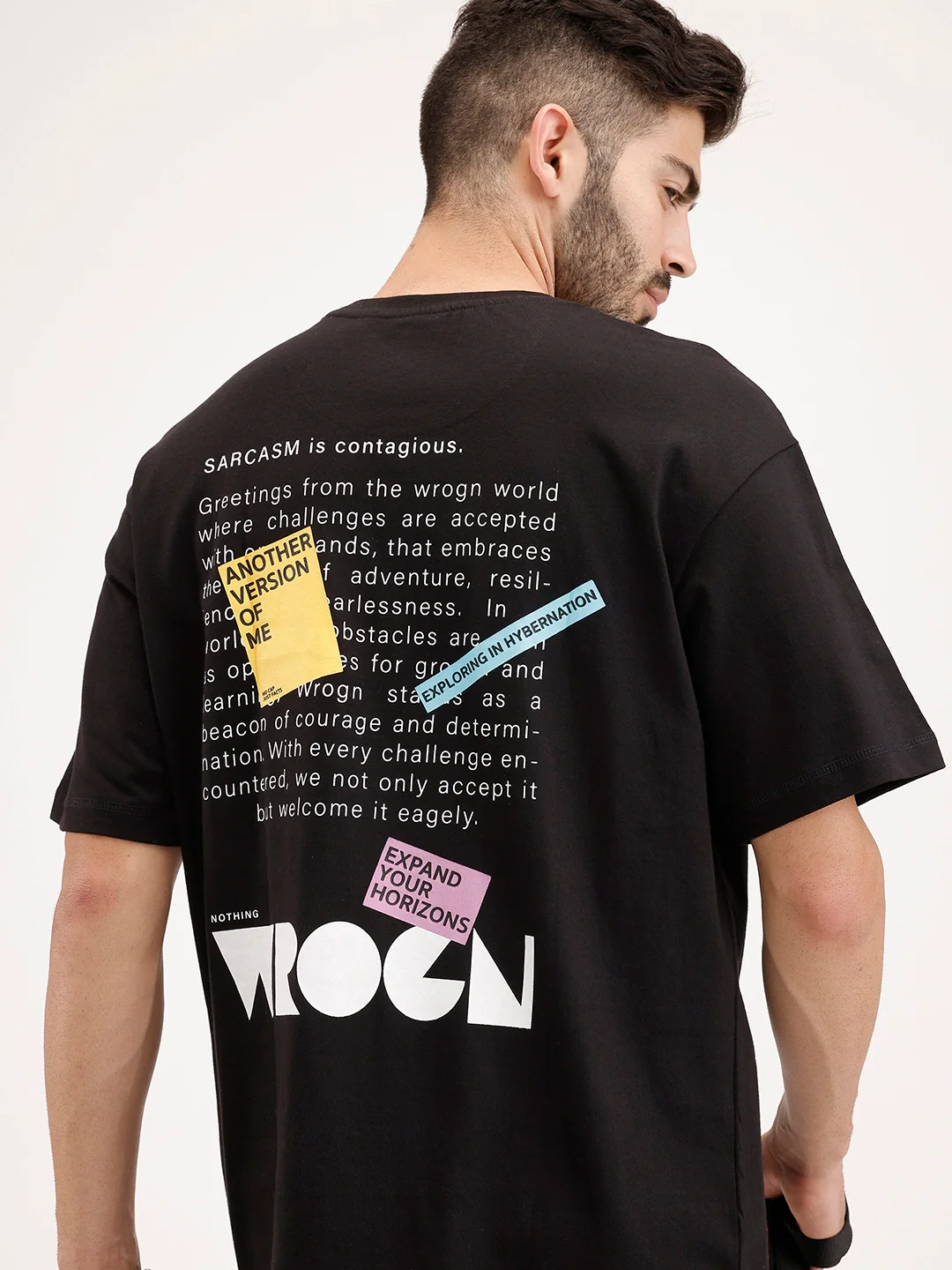 Oversized Backprinted T-Shirt | Black