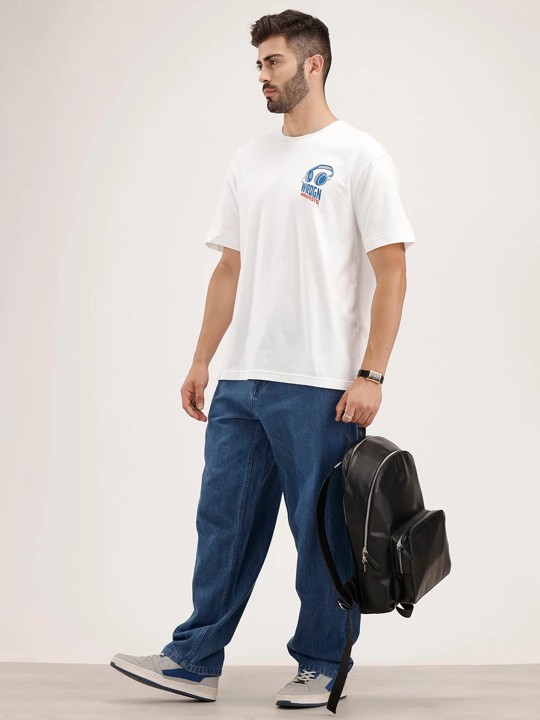 Oversized Backprinted T-Shirt | White - Image 2