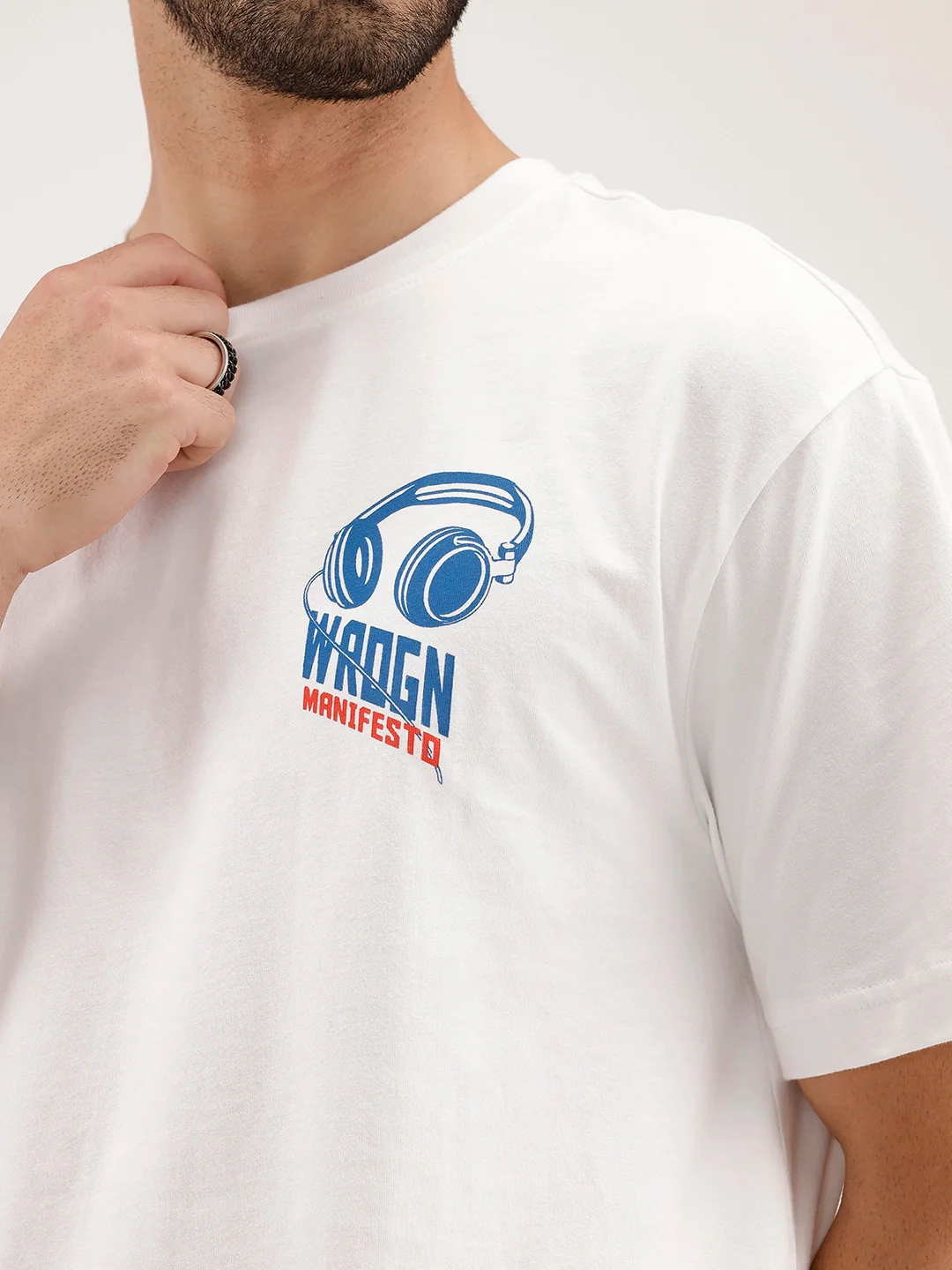 Oversized Backprinted T-Shirt | White - Image 5