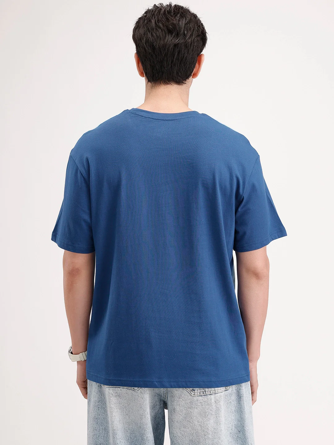 Oversized Cut & Sew T-Shirt | Dark Blue - Image 3
