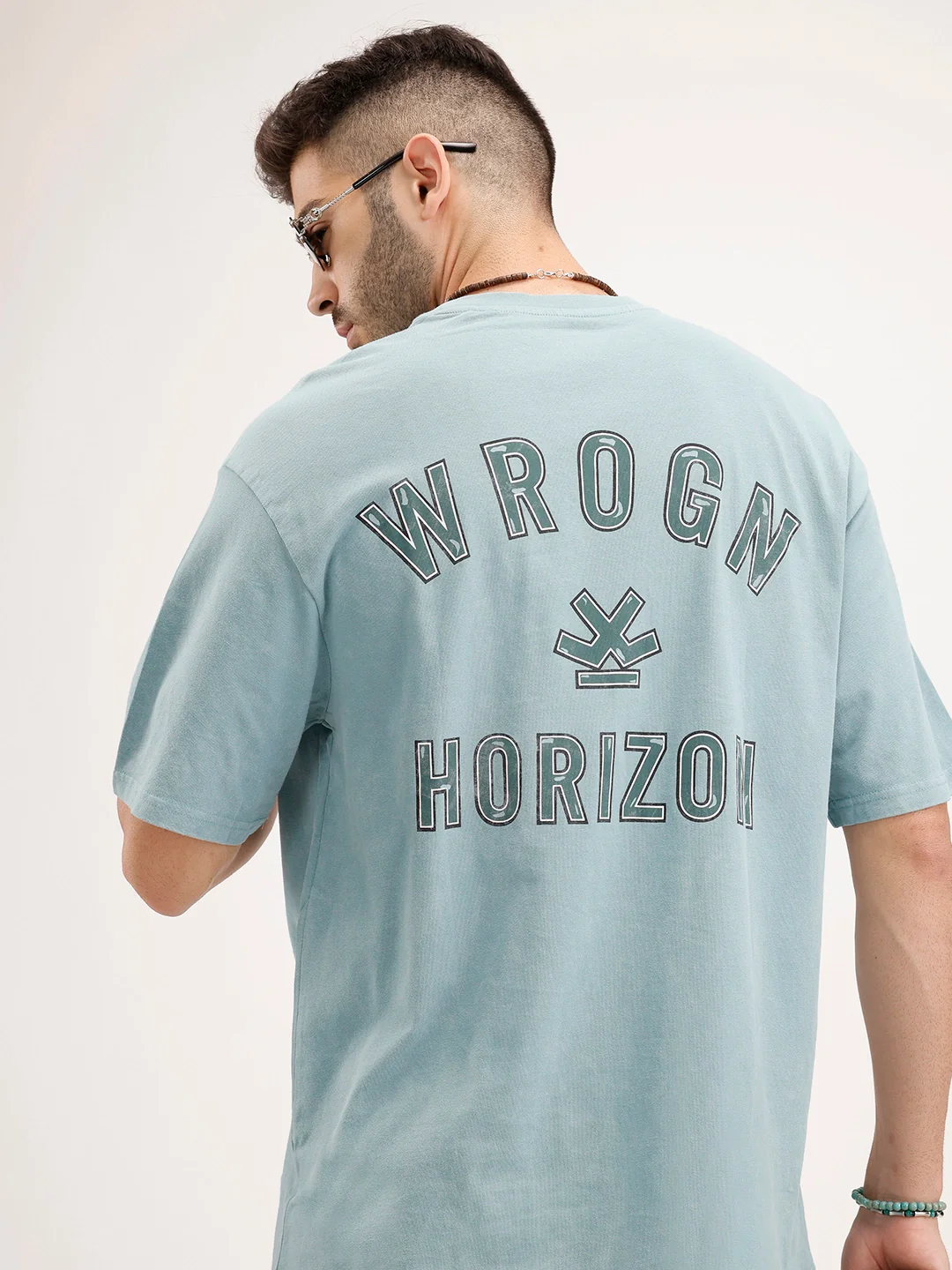 Oversized Fit Back Print T-Shirt | Green