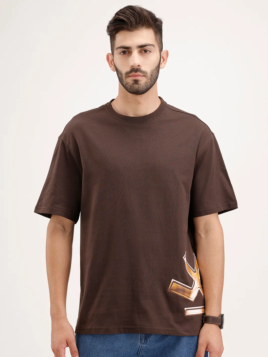 Oversized Fit T-Shirt | Brown - Image 3