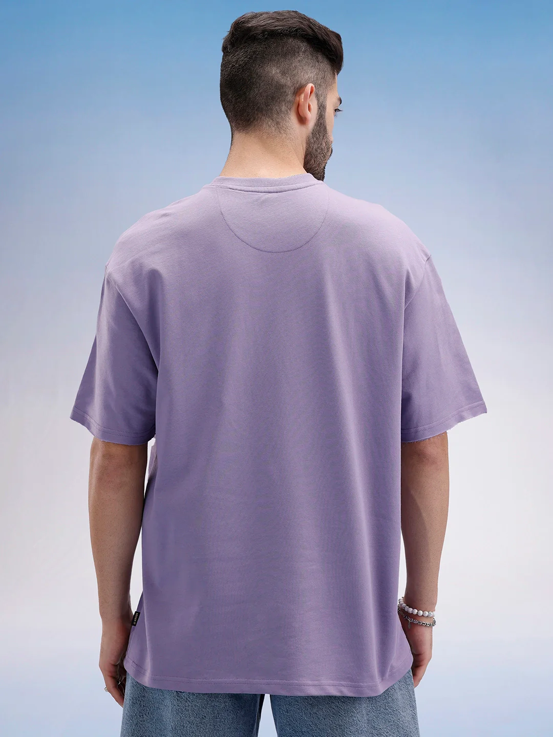 Oversized Front Printed T-Shirt | Purple - Image 3