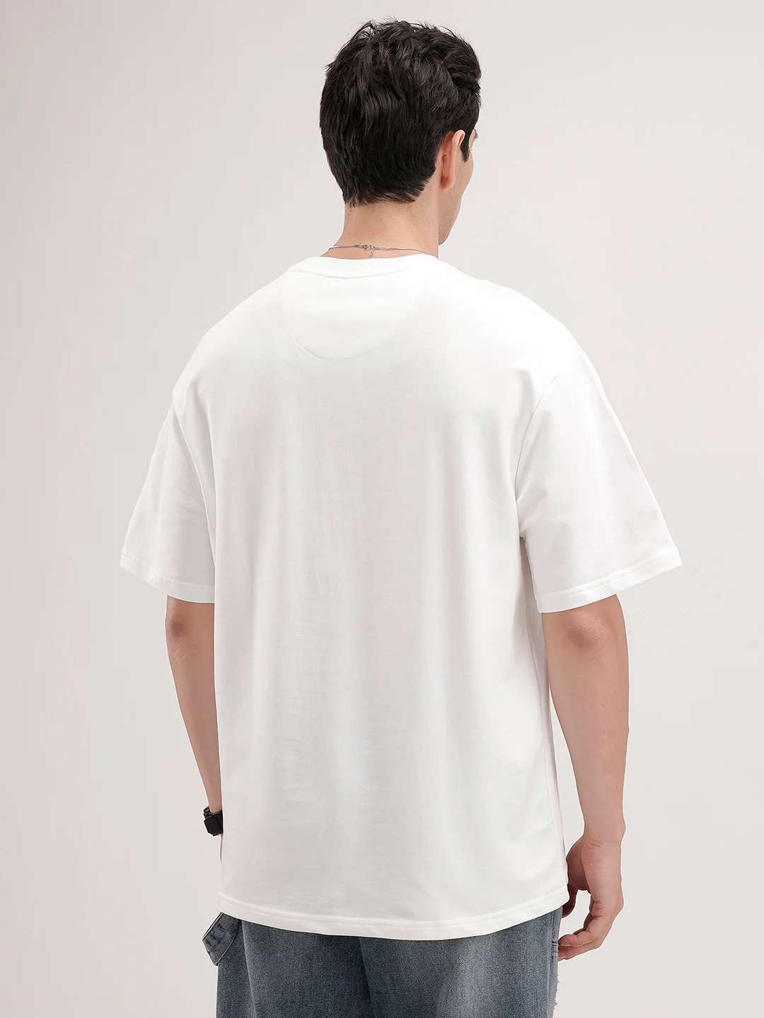 Oversized Placement Printed T-Shirt | Off White - Image 3