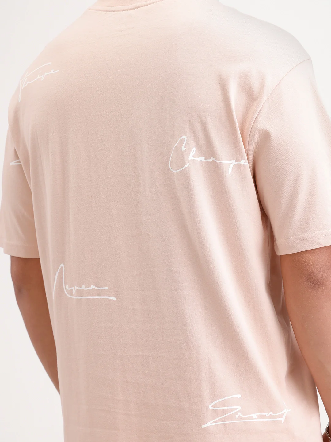 Oversized Placement Printed T-Shirt | Pink - Image 5