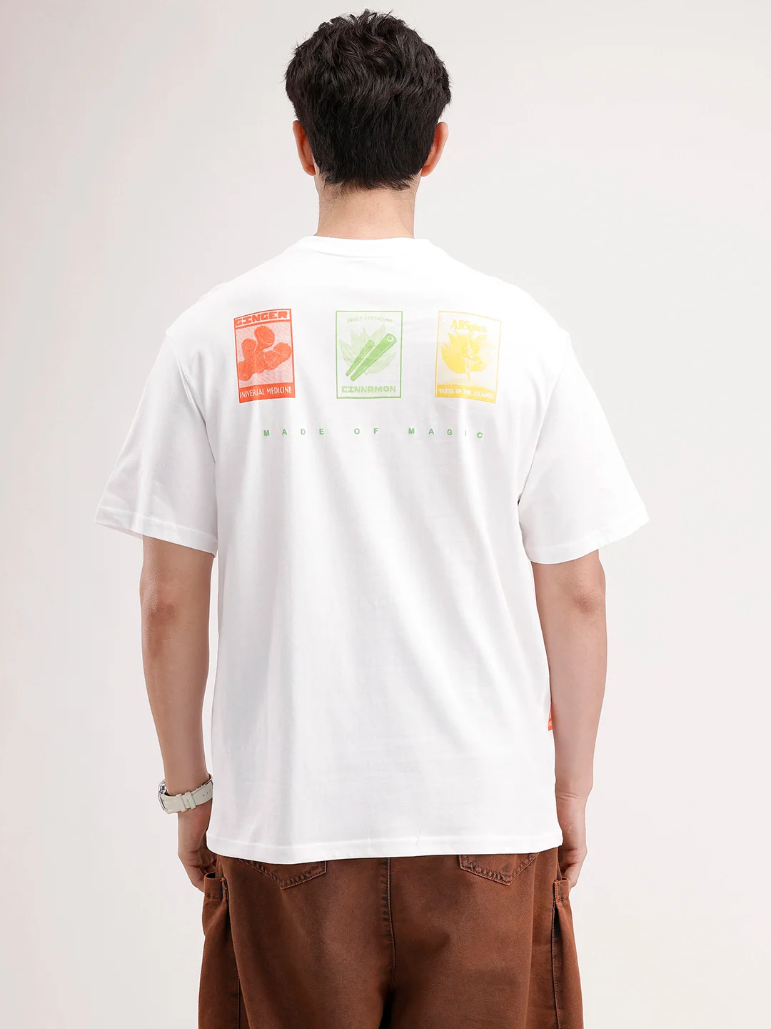Oversized Placement Printed T-Shirt | White - Image 3