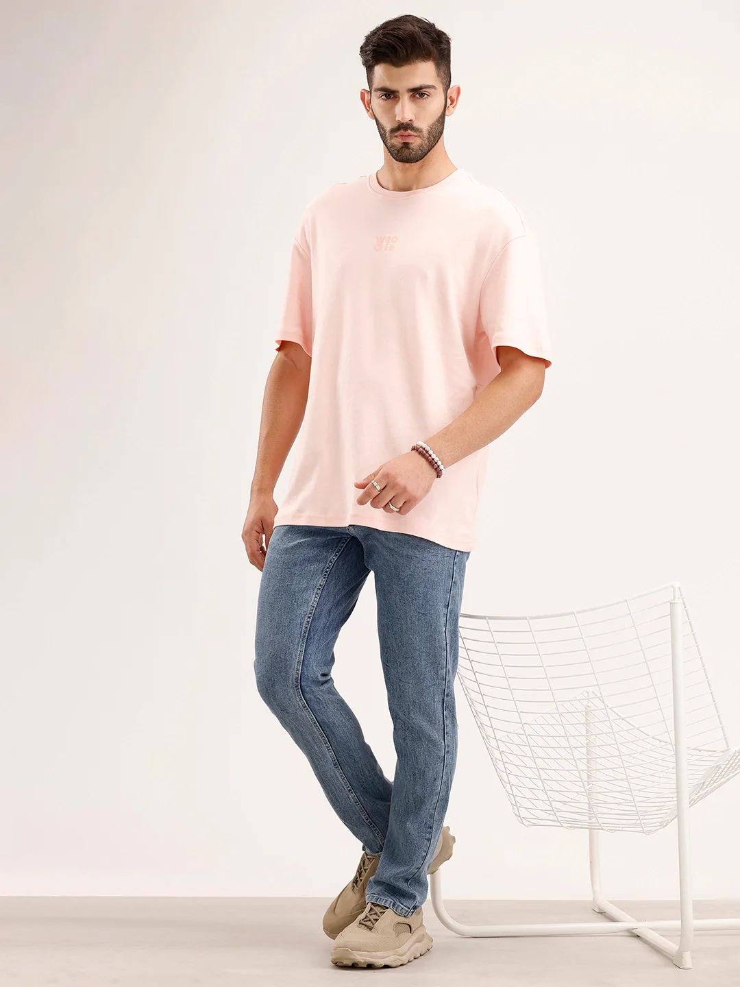 Oversized Print T-Shirt | Pink - Image 2