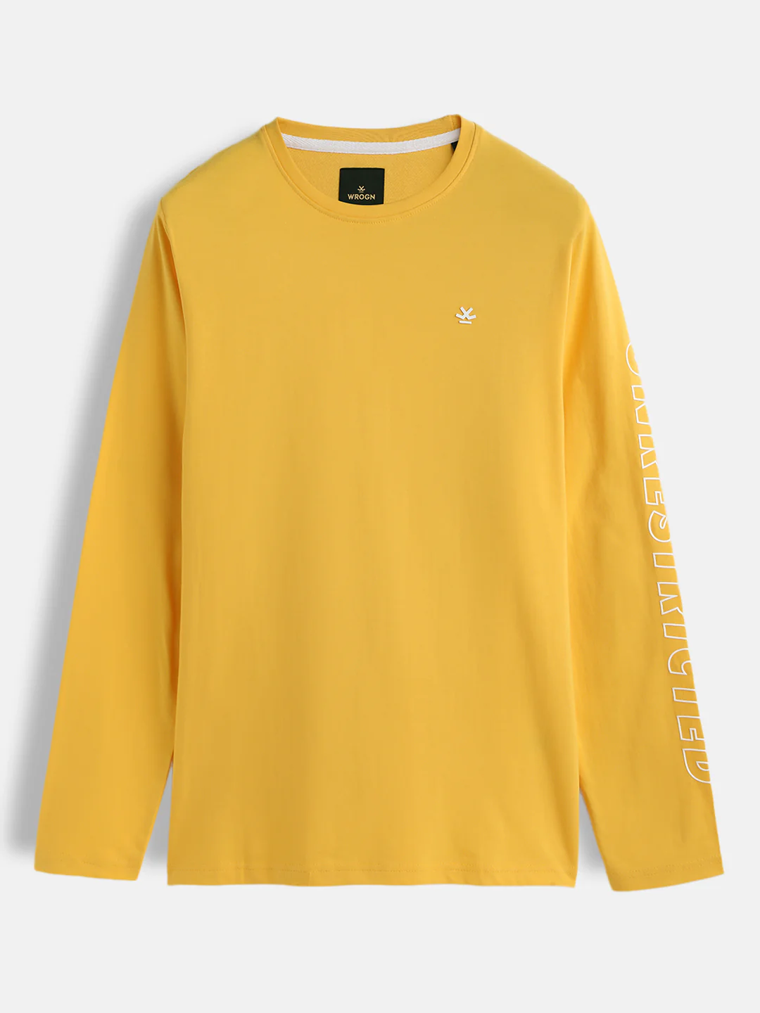 Placement Print Slim Fit T-Shirt I Yolk Yellow