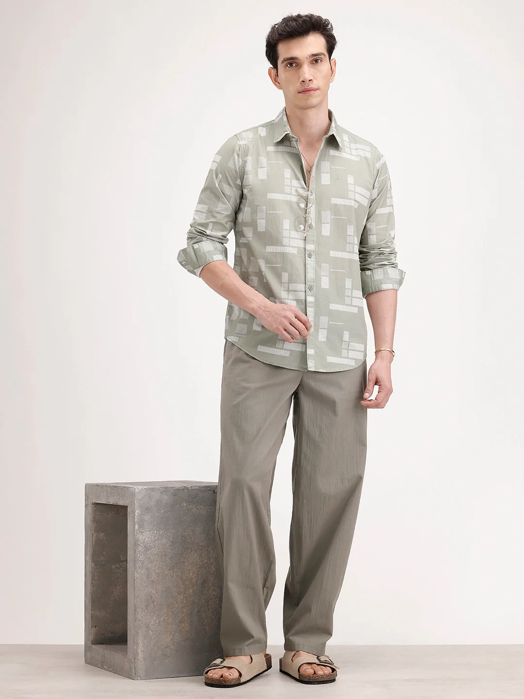 Regular Fit AOP Shirt | Green - Image 2
