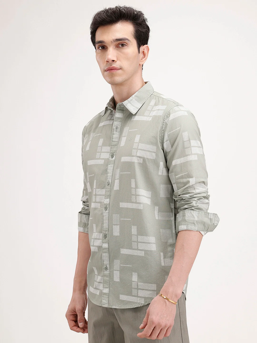 Regular Fit AOP Shirt | Green - Image 4