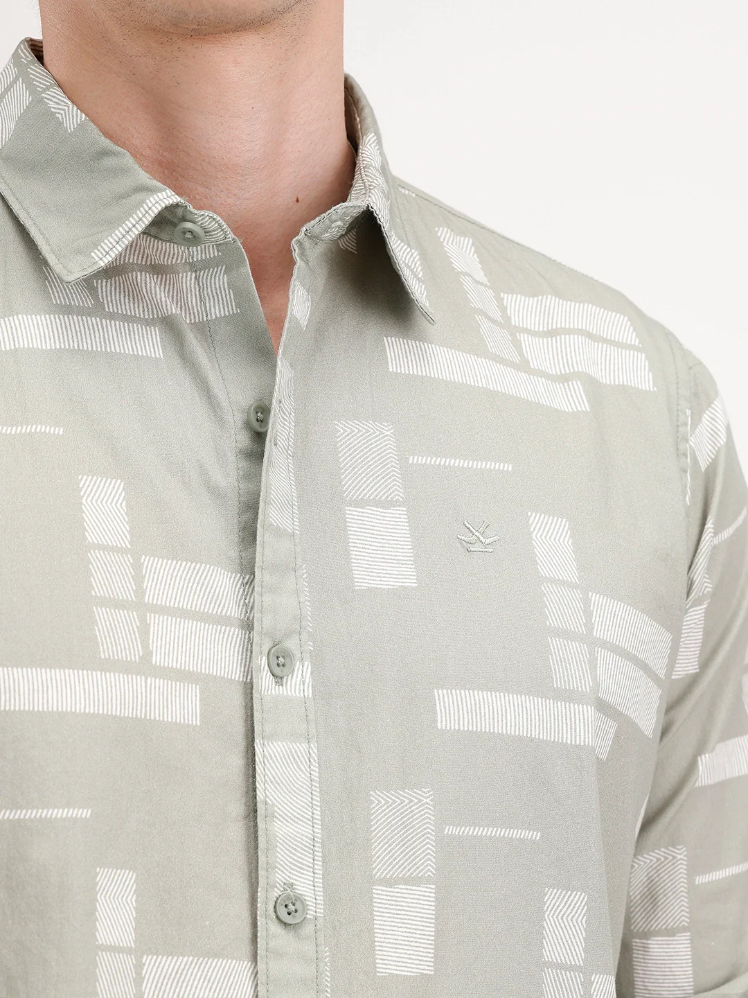 Regular Fit AOP Shirt | Green - Image 5