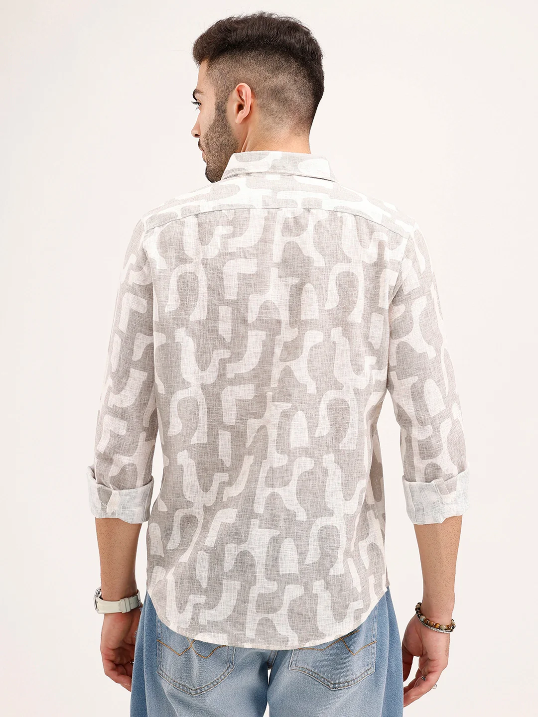 Regular Fit AOP Shirt | Grey - Image 3