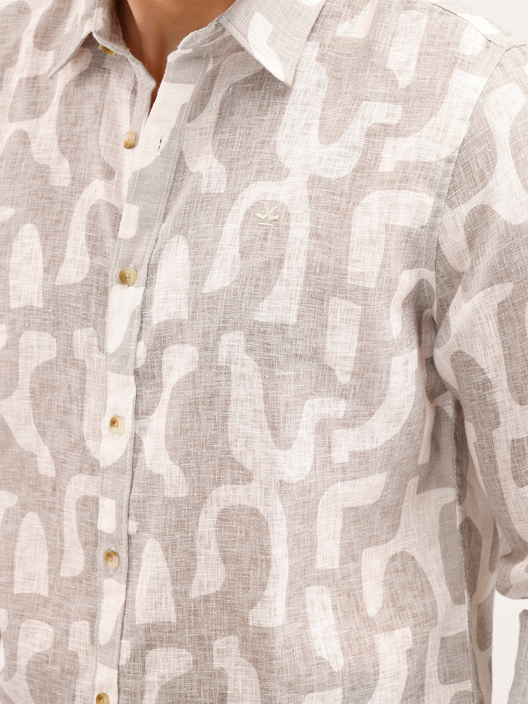 Regular Fit AOP Shirt | Grey - Image 5