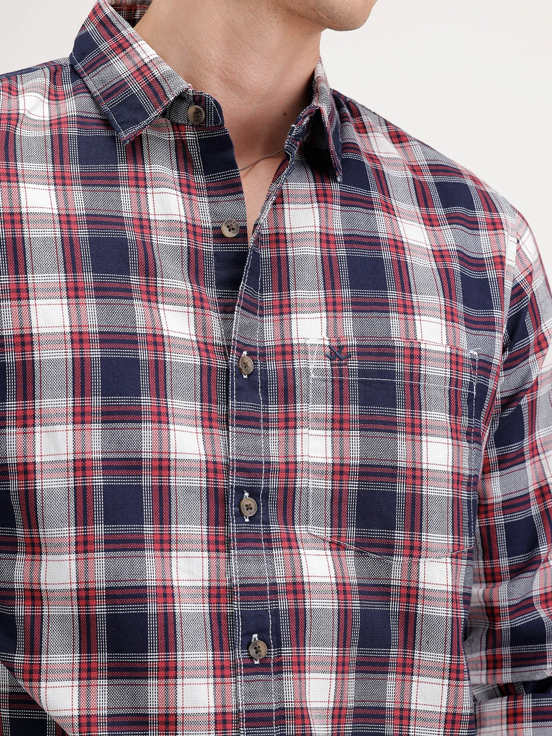 Regular Fit Checkered Shirt | Blue - Image 5