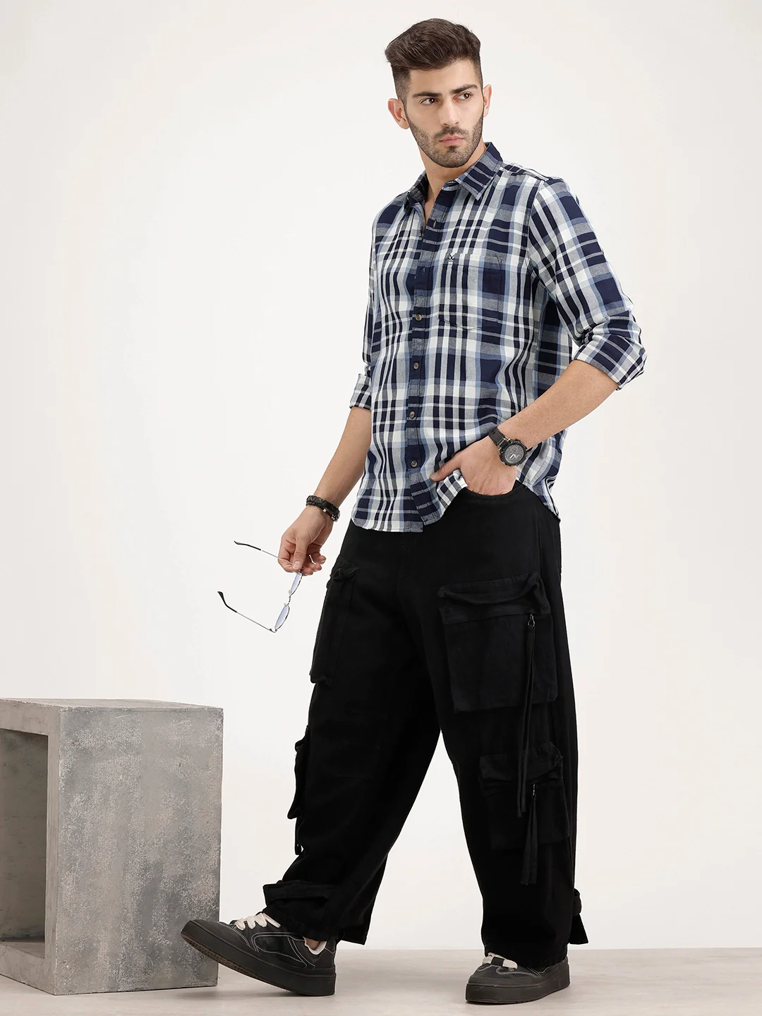 Regular Fit Checkered Shirt | Blue - Image 2