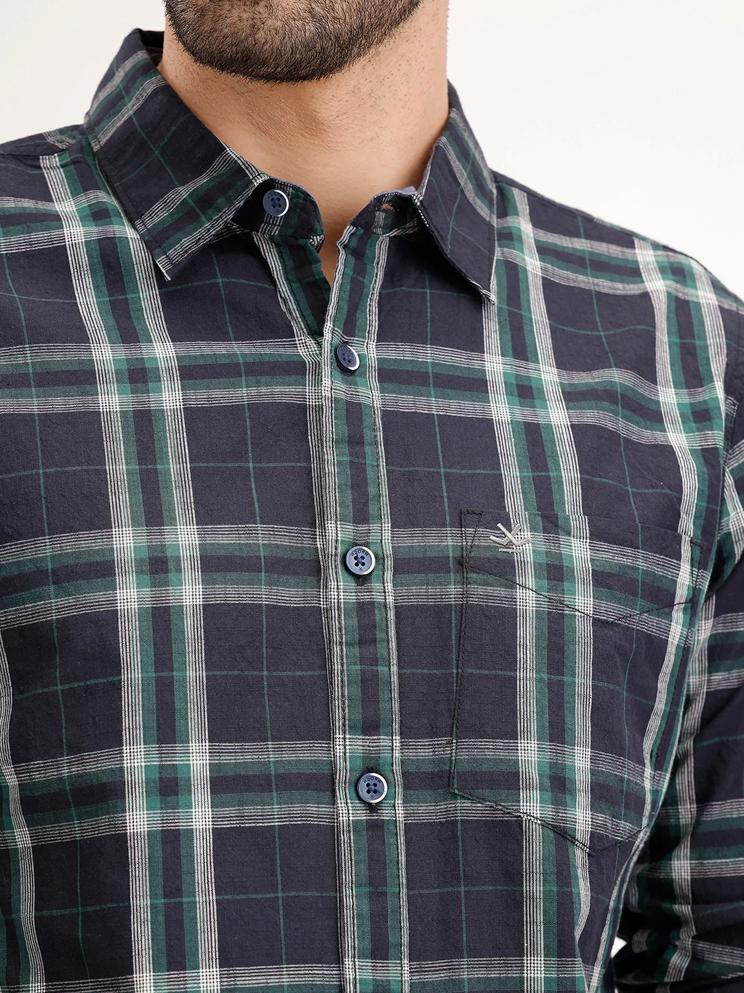 Regular Fit Checkered Shirt | Green - Image 5