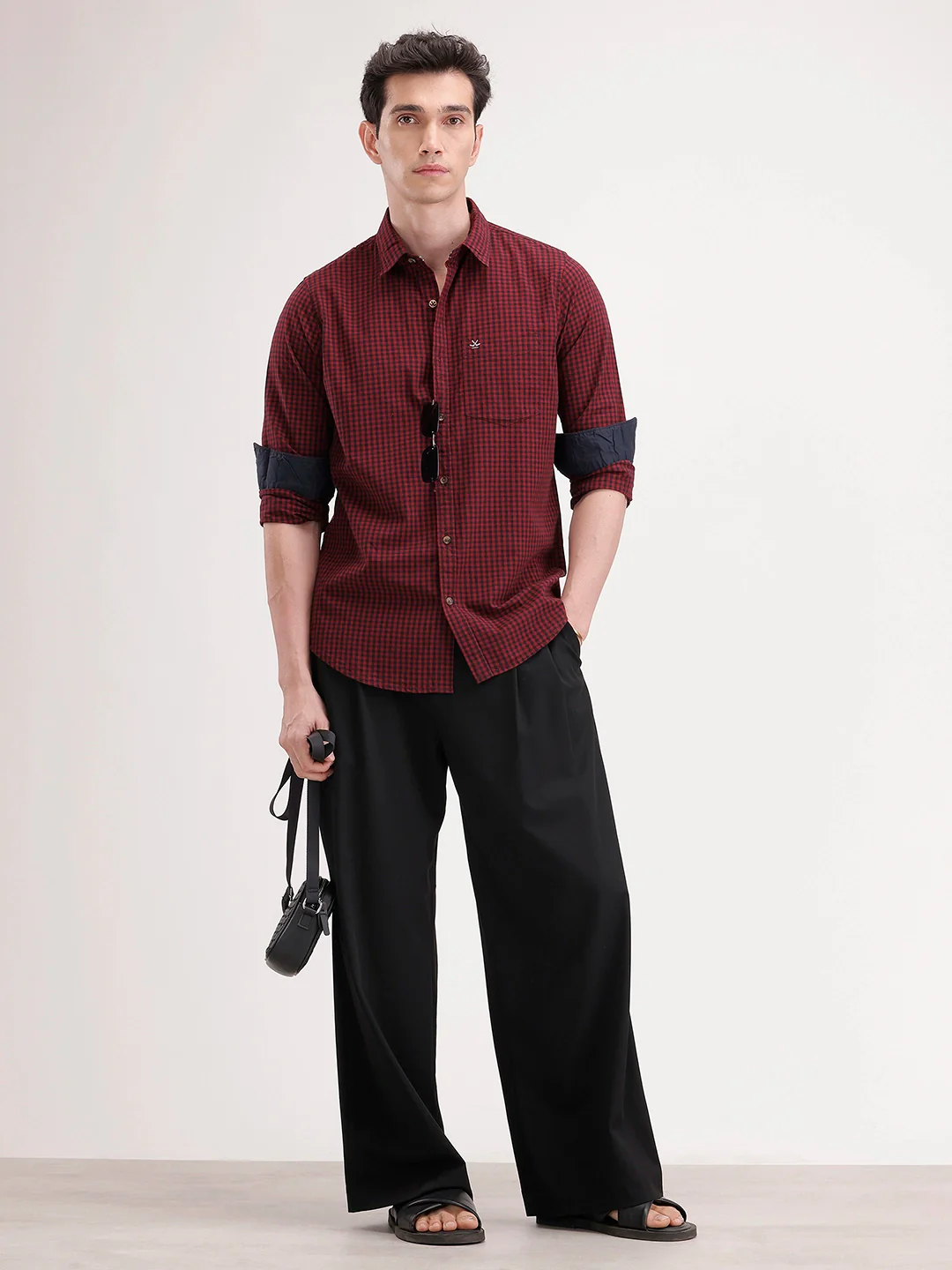 Regular Fit Checkered Shirt | Red - Image 2