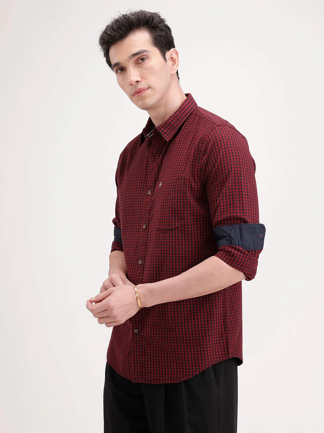 Regular Fit Checkered Shirt | Red - Image 4