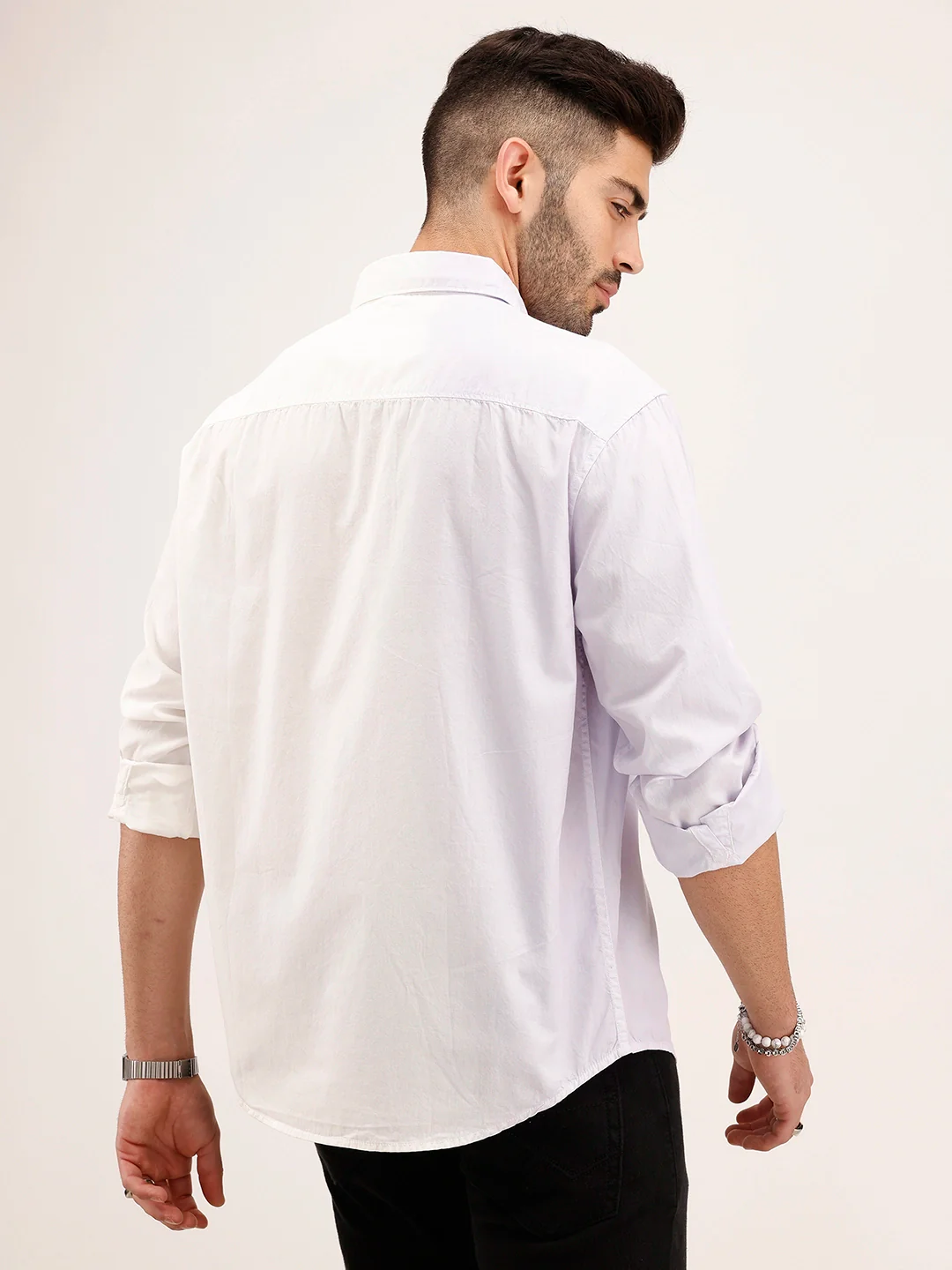 Regular Fit Gradient Shirt | White - Image 3