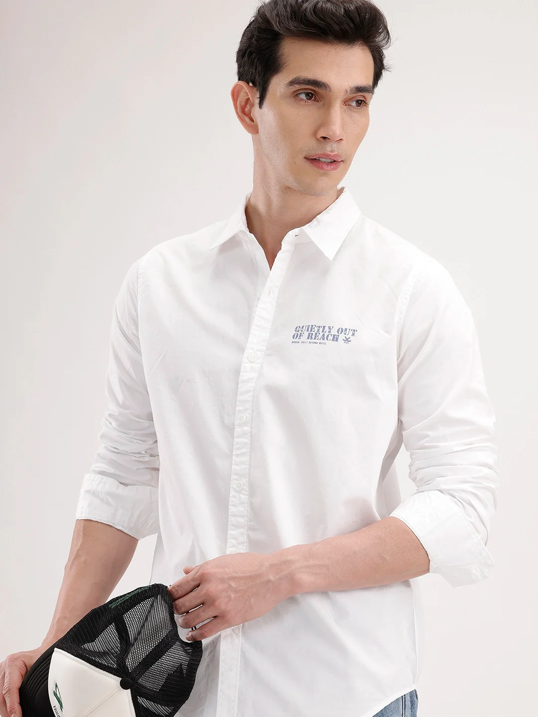 Regular Fit Printed Shirt | White