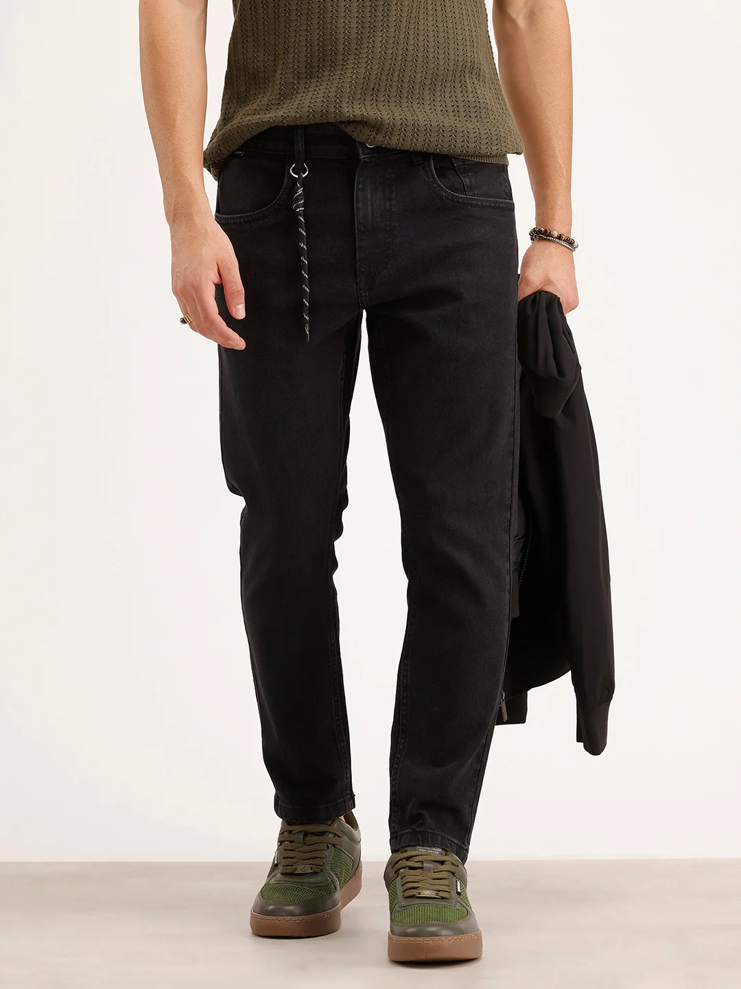 Skinny Crop Denim Jeans | Black