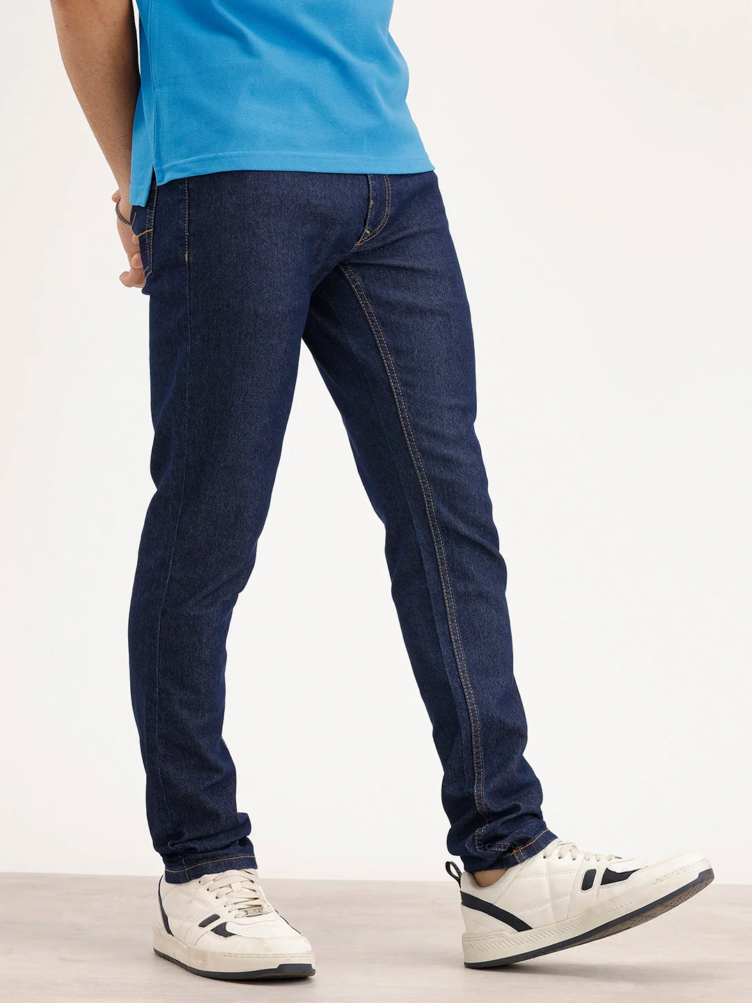 Skinny Fit Denim Jeans | Dark Blue - Image 4