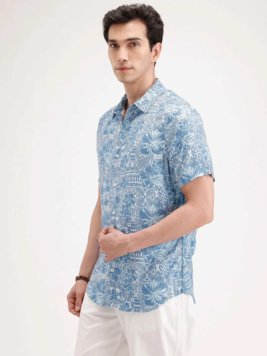 Slim Fit AOP Shirt | Blue - Image 4
