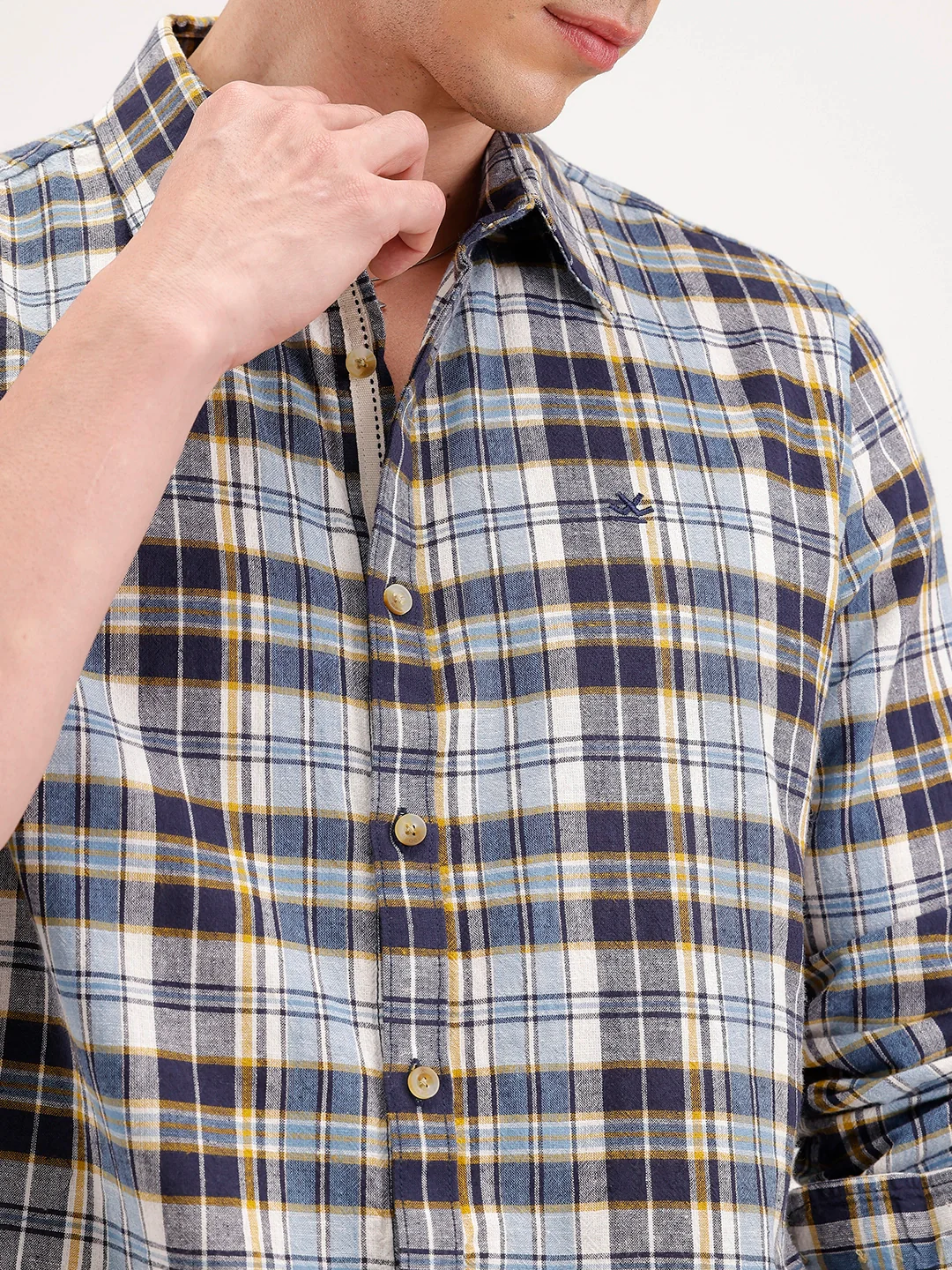 Slim Fit Checkered Shirt | Blue - Image 5