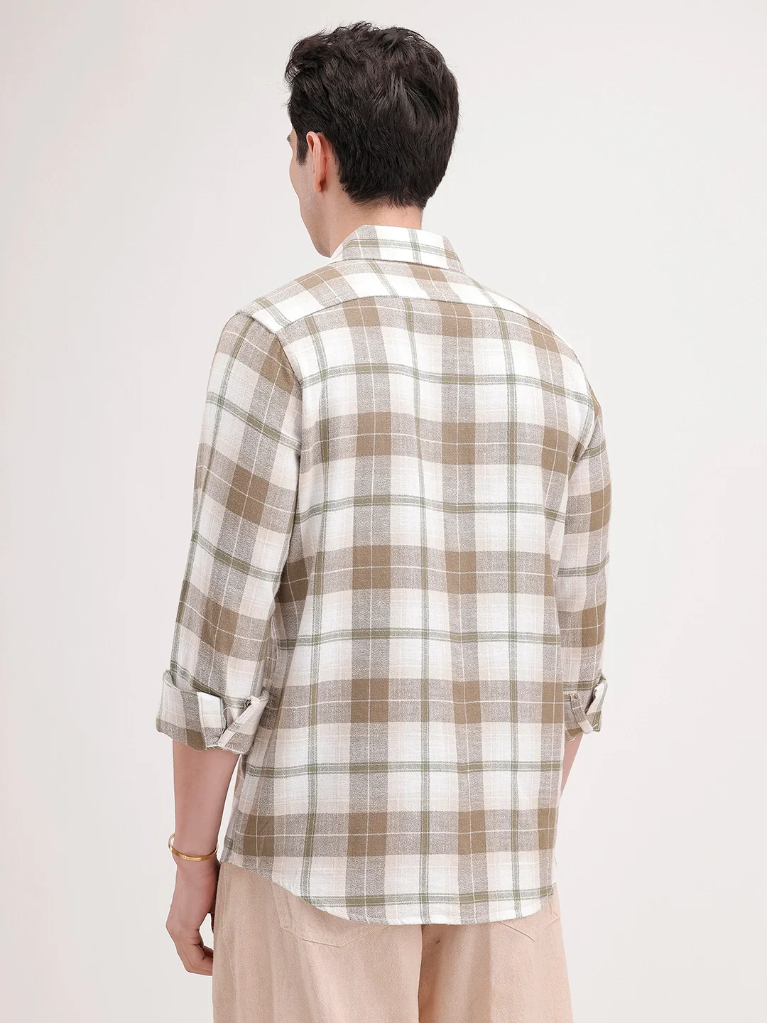 Slim Fit Checkered Shirt | Green - Image 3