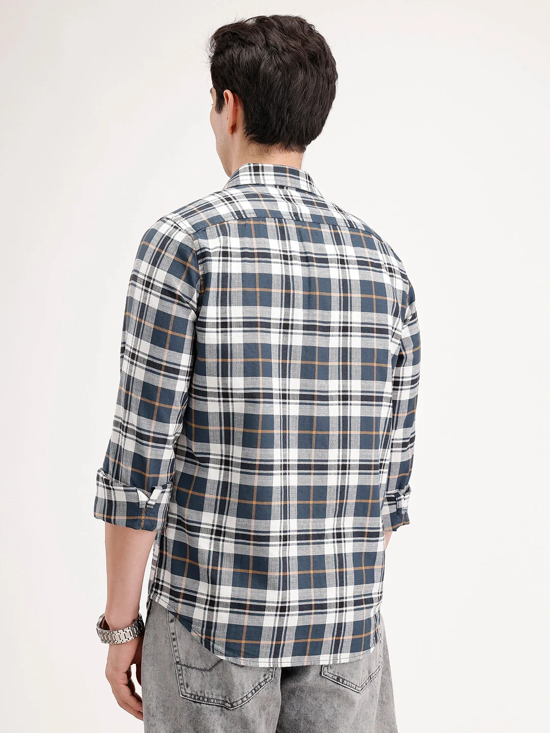 Slim Fit Checkered Shirt | Multicolor - Image 3