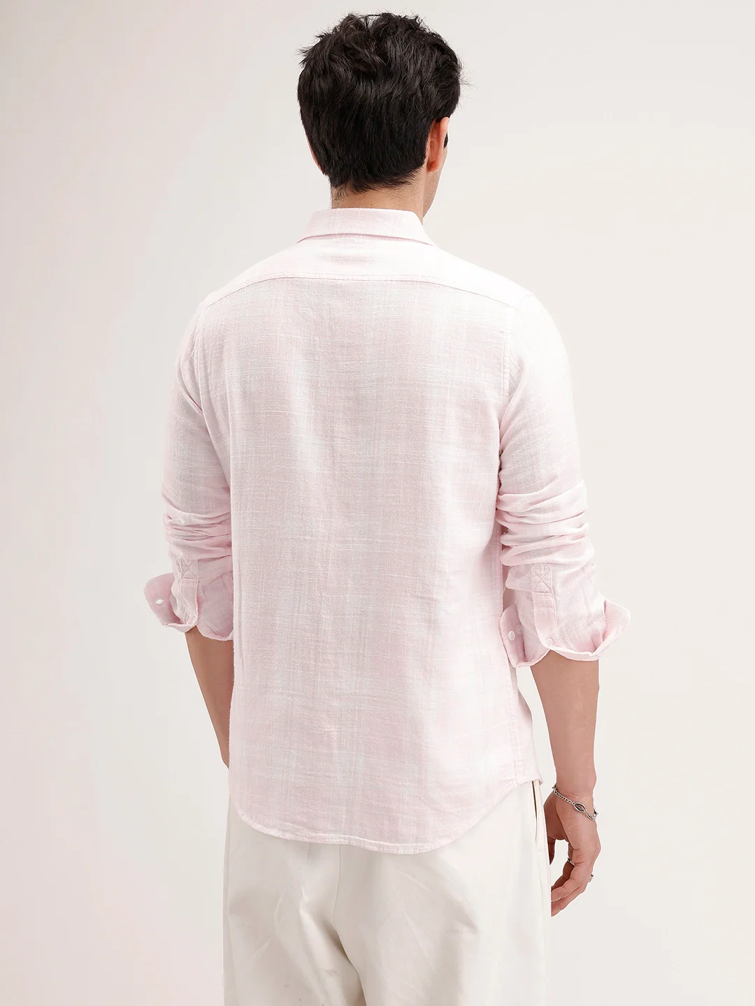 Slim Fit Checkered Shirt | Pink - Image 3