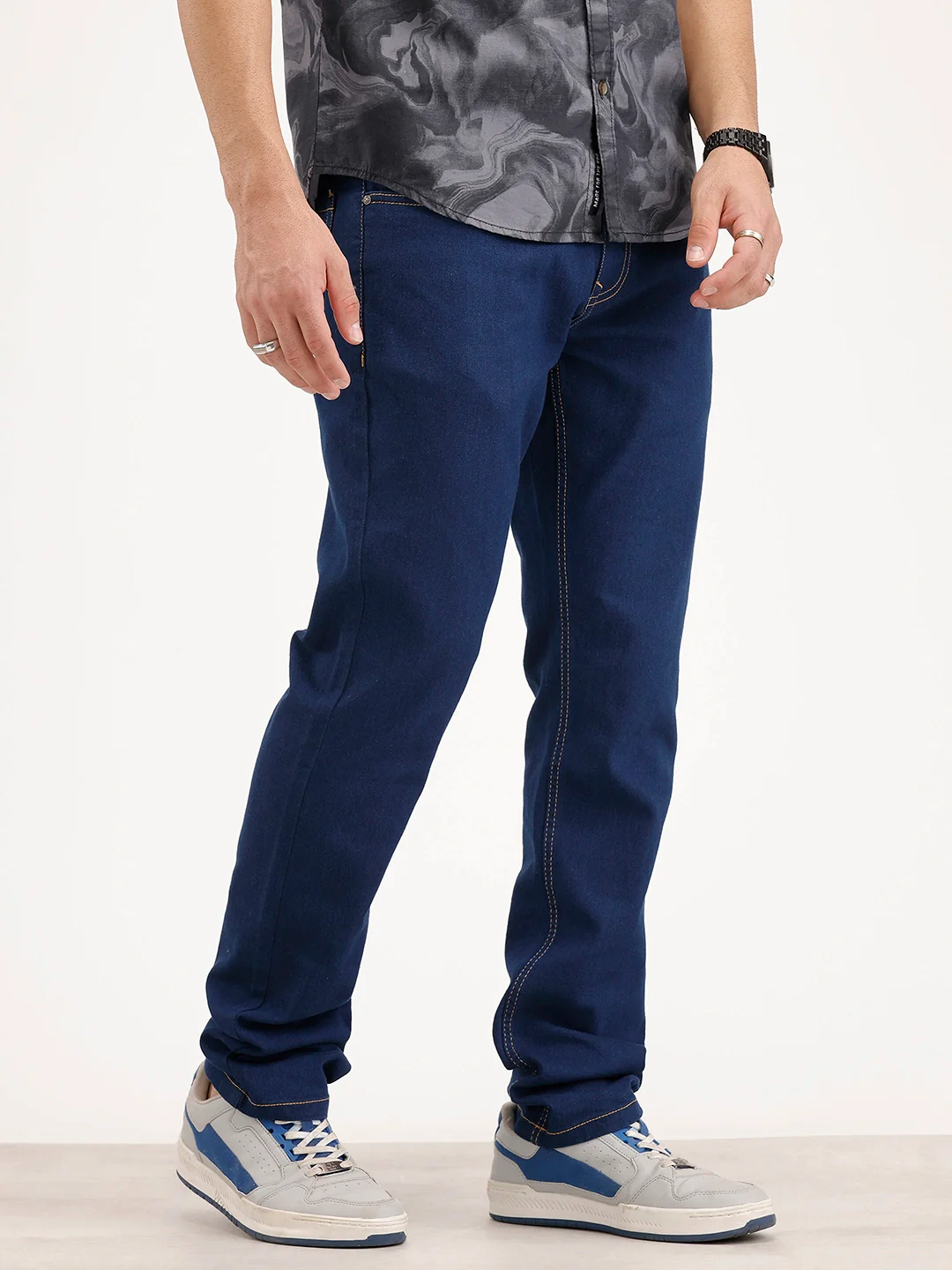 Slim Fit Denim Jeans | Dark Blue - Image 4