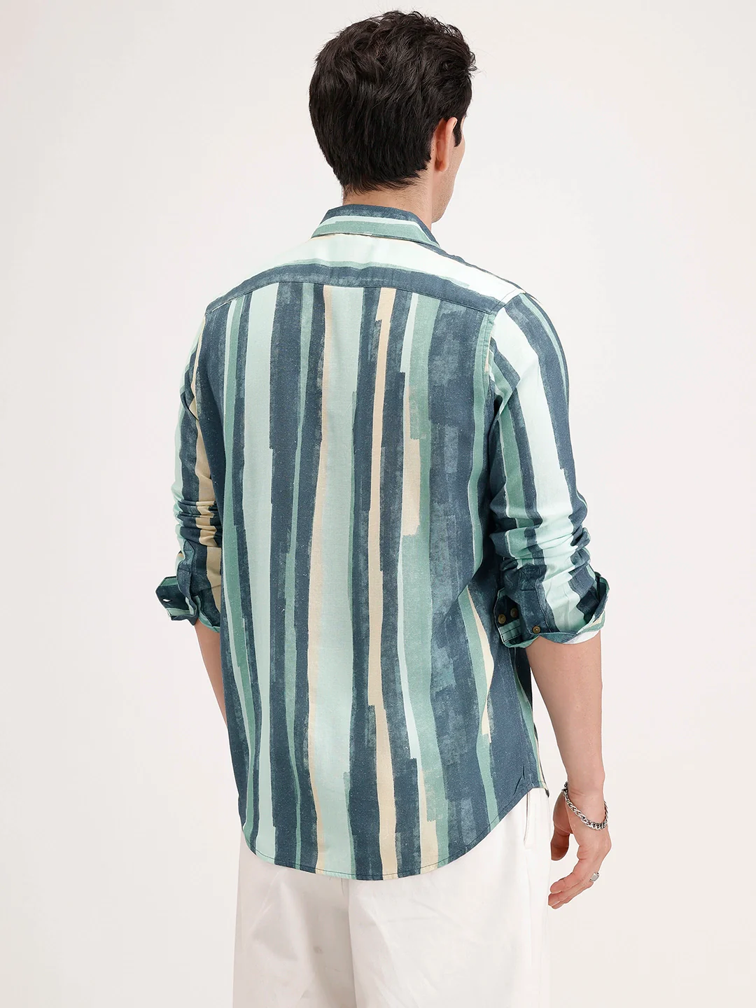 Slim Fit Printed Full Sleeve Shirt | Multicolor - Image 3